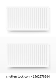 Steel panel radiator. Heating Equipment for house. Isolated on white background. Eps10 vector illustration.