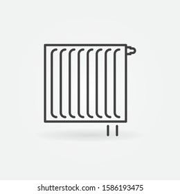 Steel Panel Radiator vector concept outline icon or symbol