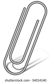 Steel paperclip icon for various designs