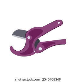 steel pipe cutter cartoon. pvc adjustable, ratchet precision, durable ergonomic steel pipe cutter sign. isolated symbol vector illustration