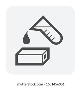 Steel pipe destructive  test vector icon design on white background.