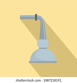 Steel pipe icon. Flat illustration of steel pipe vector icon for web design