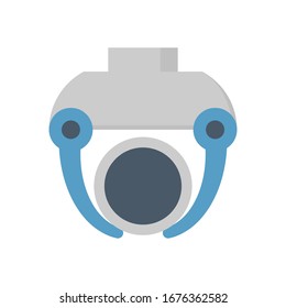 Stahlrohrlabor testet Vektorillustration Icon Design auf weißem Hintergrund.
