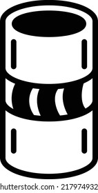 Steel pipe socket Joints with Slag Vector Icon Design, Arc welding equipment and Metal Work Symbol, Construction and Industrial manufacturing Sign, fabrication process, Welded Pipeline Concept