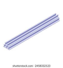 Steel plank icon isometric vector. Industrial product. Panel element