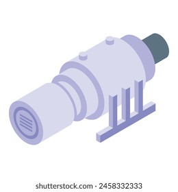 Steel plant motor icon isometric vector. Factory system. Wheel material