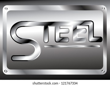 Steel plate vector graphic