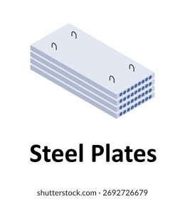  Steel Plates Vector icon which can easily modify or edit
