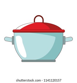 Steel pot isolated