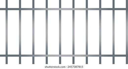 Steel Prison Bars Seamless Pattern Over White