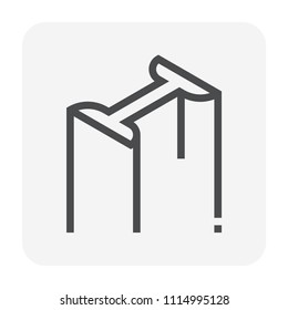 Steel product icon. I channel profile shape.
That alloy of iron from steel production industry and metallurgy used as
beam, bar, girder, structure, material in engineering and construction. 48x48 px