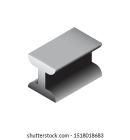 Steel product icon. I channel profile shape.
That alloy of iron from steel production industry and metallurgy used as
beam, bar, frame, girder, structure in engineering, construction building material
