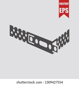 Steel profile icon.Steel Profile for plasterboard.Vector illustration.