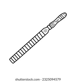 Steel Rasp hand drawn cartoon doodle style.