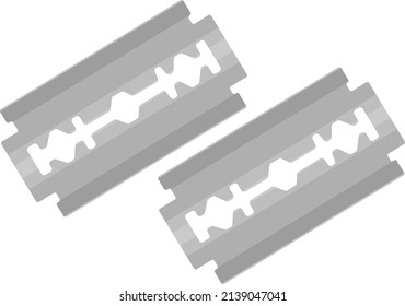 Steel razor, illustration, vector on a white background.