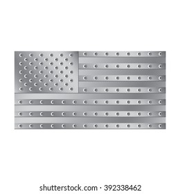 Steel Riveted United States Flag