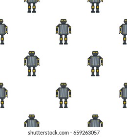Steel robot pattern seamless for any design vector illustration