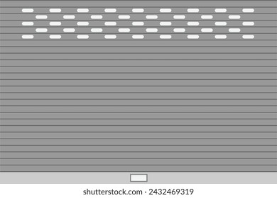 Steel rolling gate door texture, Gray rolling door background