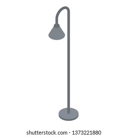 Steel room lamp icon. Isometric of steel room lamp vector icon for web design isolated on white background