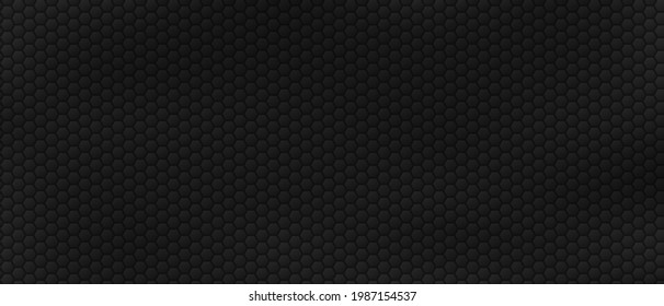 Steel rows hexagons background. Brutal geometric polygonal tiles laid in abstract texture in monochrome vector minimalism