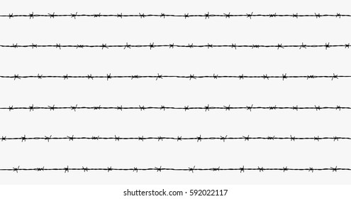 Steel Rusty Barbwire Seamless Pattern