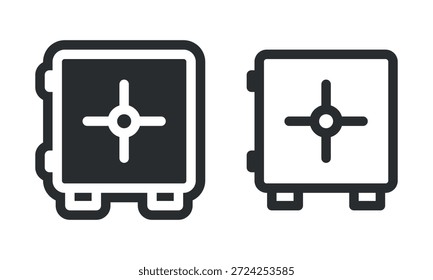 Stahlsicheres Symbol. Vektorgrafik.