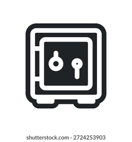 Icono de acero seguro. Ilustración vectorial.