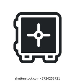 Icono de acero seguro. Ilustración vectorial.
