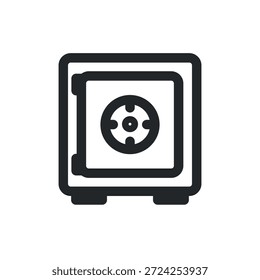Icono de acero seguro. Ilustración vectorial.