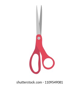 Steel scissors object equipment business vector. Metal shape fashion icon isolated