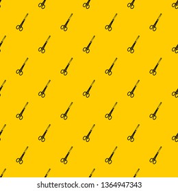Steel scissors pattern seamless vector repeat geometric yellow for any design