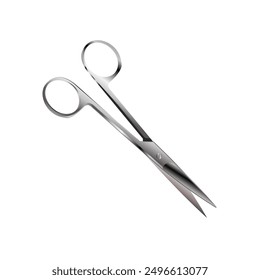 steel scissors - vector illustration