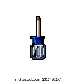 steel screwdriver tool game pixel art retro vector. bit steel screwdriver tool. old vintage illustration