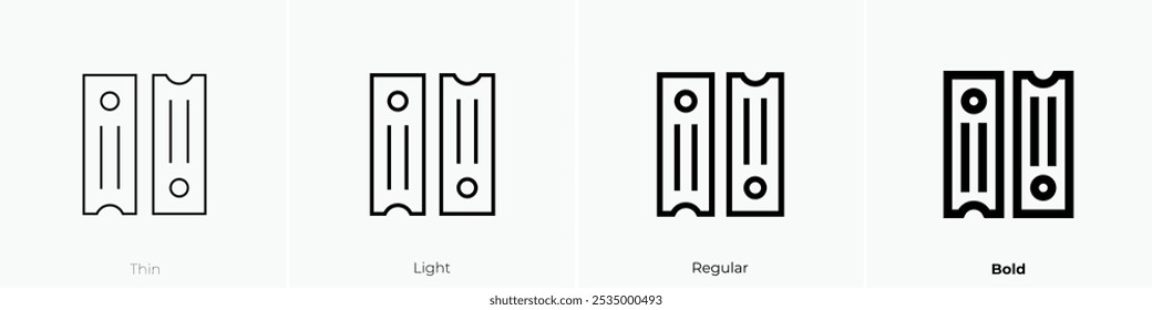 steel shank icon. Thin, Light Regular And Bold style design isolated on white background