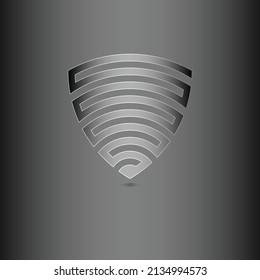 Steel Shield Vector Art Shape
