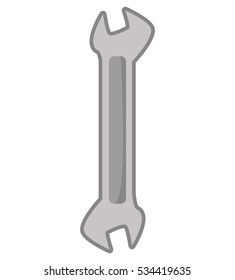 steel spanner tool repair vector illustration eps 10