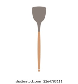 steel spatula flat design vector illustration. kitchen utensils icon