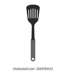 steel spatula flat design vector illustration. kitchen utensils icon