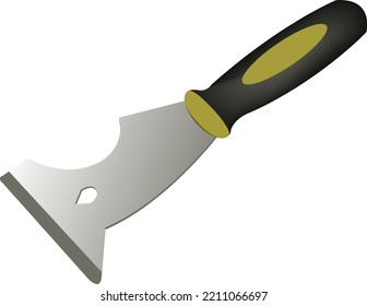 steel spatula pre scraping and smoothing-