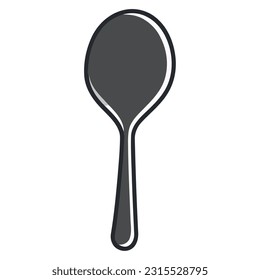 steel spoon vector design over white