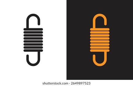 Steel spring icon. torsion vector icon, flexible. Mechanical spring icon, web, entertainment and business.