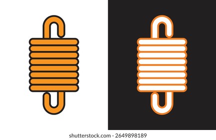 Steel spring icon. torsion vector icon, flexible. Mechanical spring icon, web, entertainment and business.
