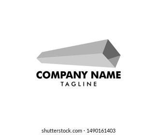 Steel Square Tube Metalwork Logo Vector Illustration