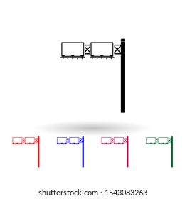steel structure billboard multi color icon. Simple glyph, flat vector of Billboards icons for ui and ux, website or mobile application