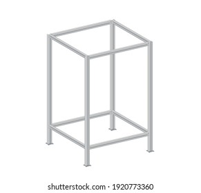 Stahlstruktur auf weißem Hintergrund. Struktureller Stahlstrahl-Vektorgrafik.