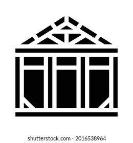 steel structure glyph icon vector. steel structure sign. isolated contour symbol black illustration