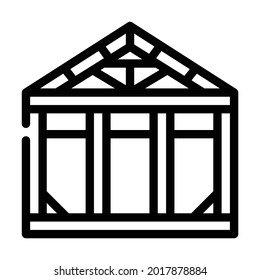 steel structure line icon vector. steel structure sign. isolated contour symbol black illustration