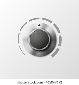 Steel switch, vector button icon.