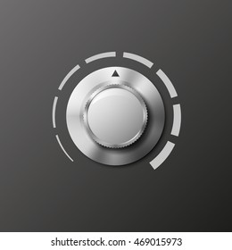 Steel switch, vector button icon.