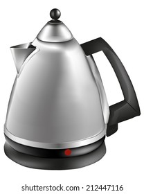 Steel teapot